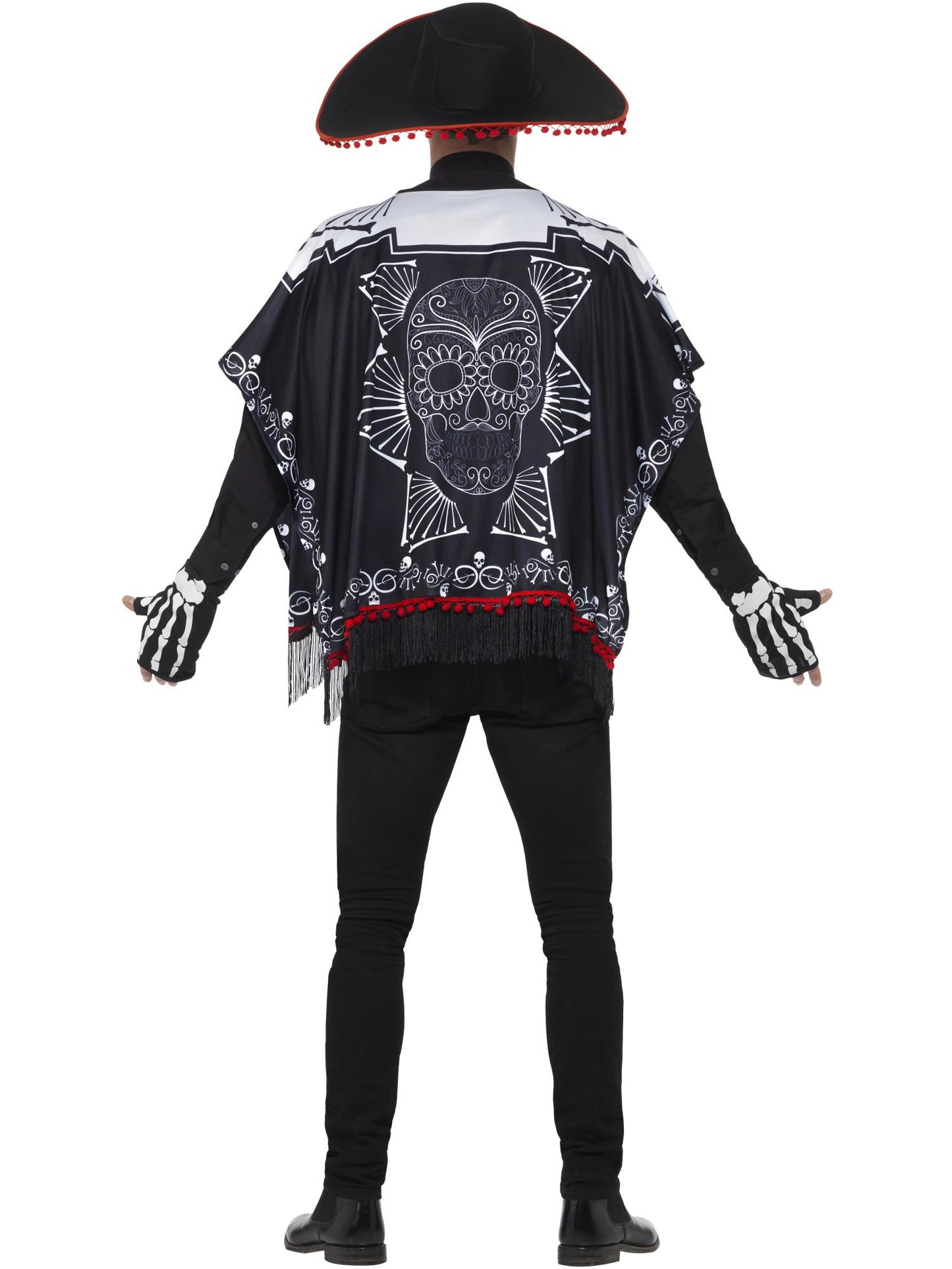 Smiffys DAYDEAD Day of the Dead Bandit Costume, Black & White CS für Unisex