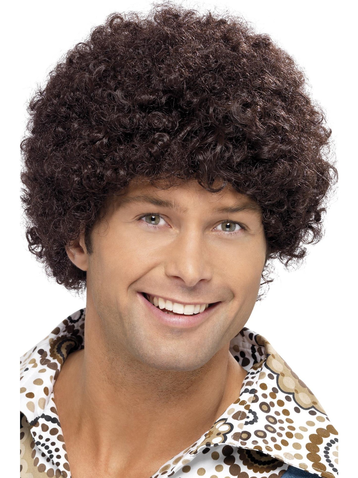 Smiffys 1970S 70s Disco Dude Wig, Brown für Unisex