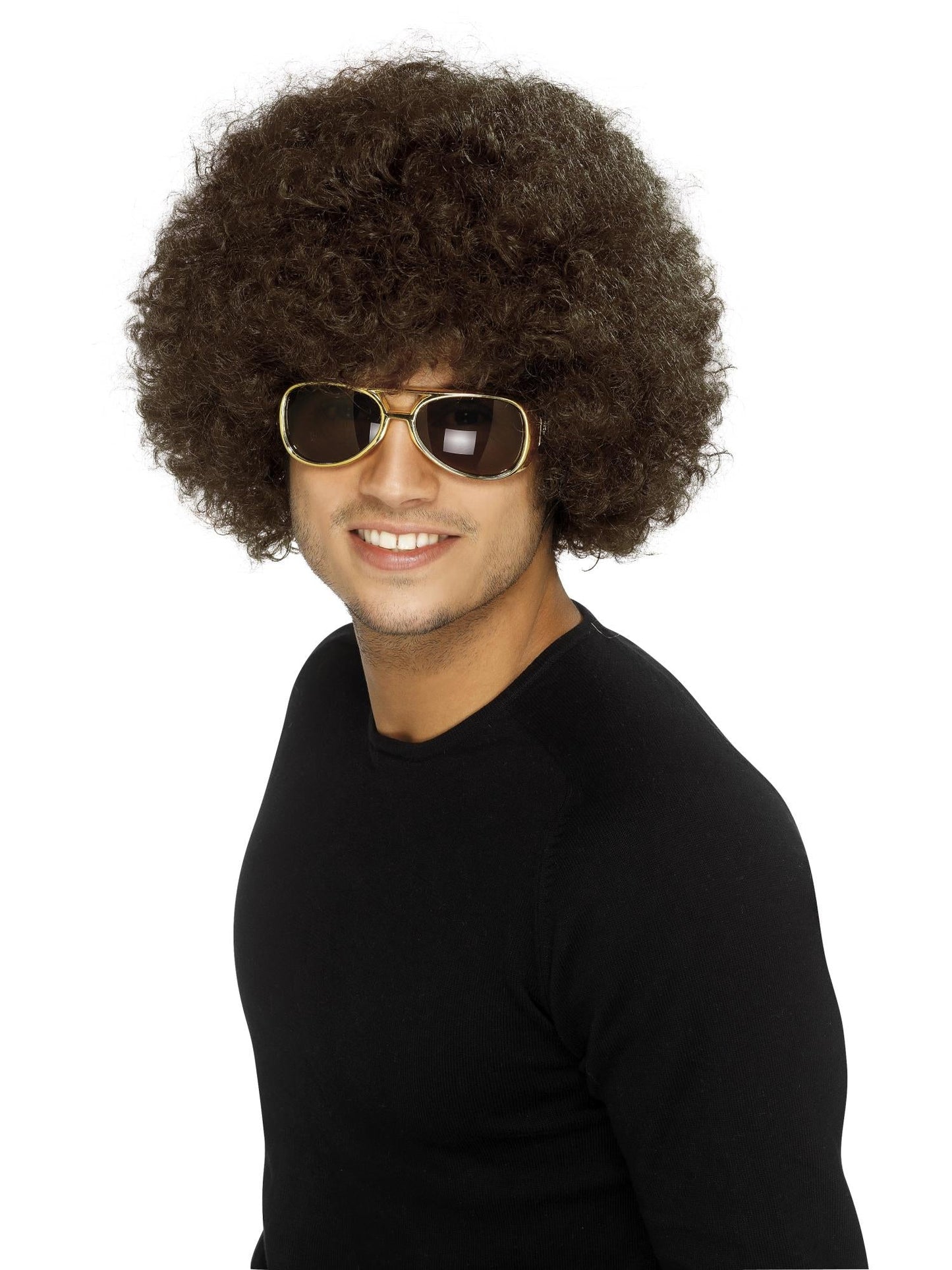 Smiffys 1970S 70s Funky Afro Wig, Brown für Unisex
