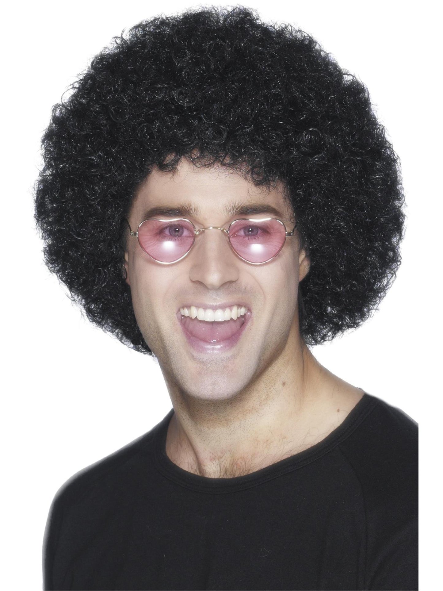 Smiffys Afro Wig, Economy, Black für Unisex