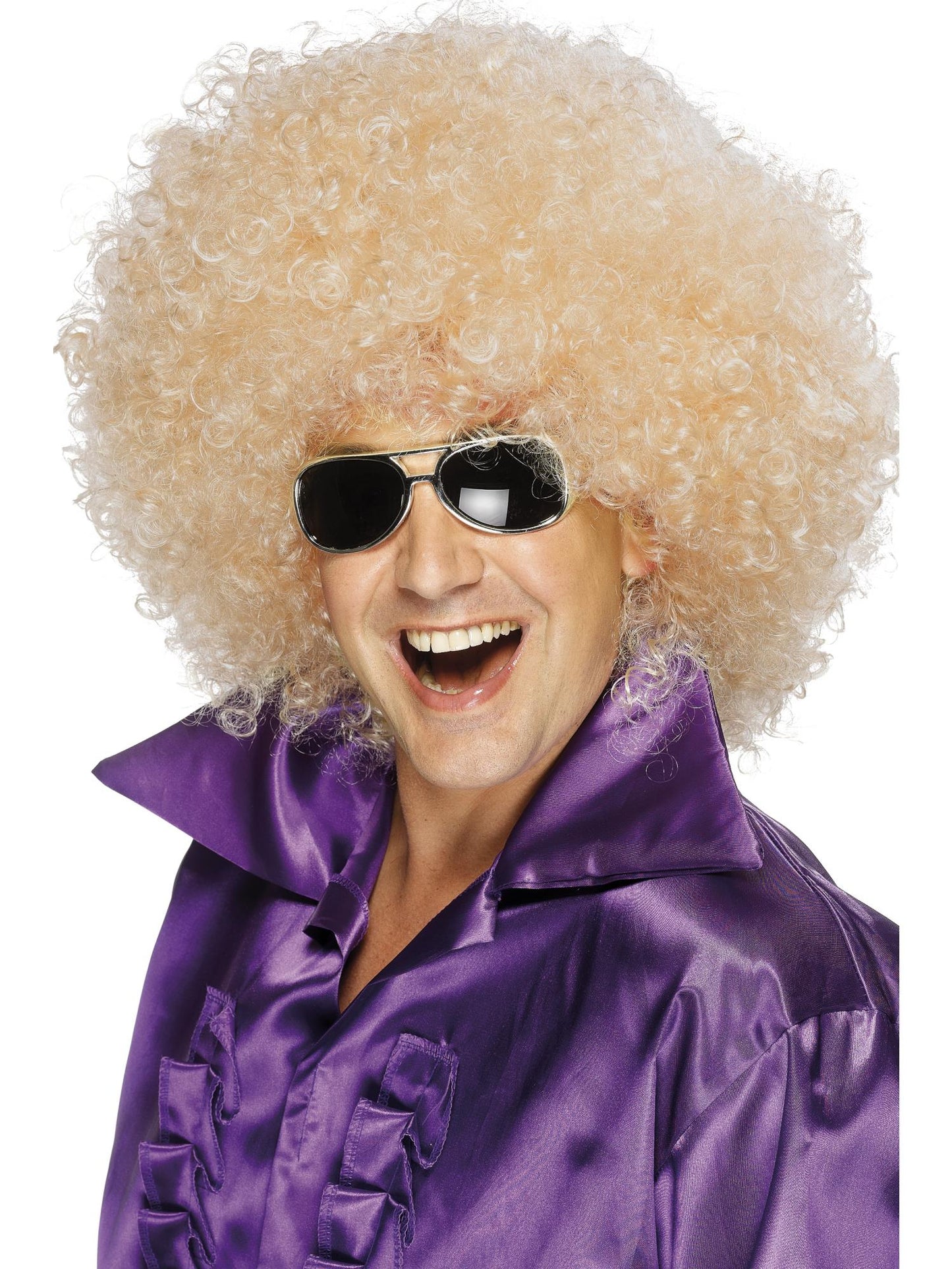 Smiffys Afro Wig, Mega-Huge, Blonde für Unisex