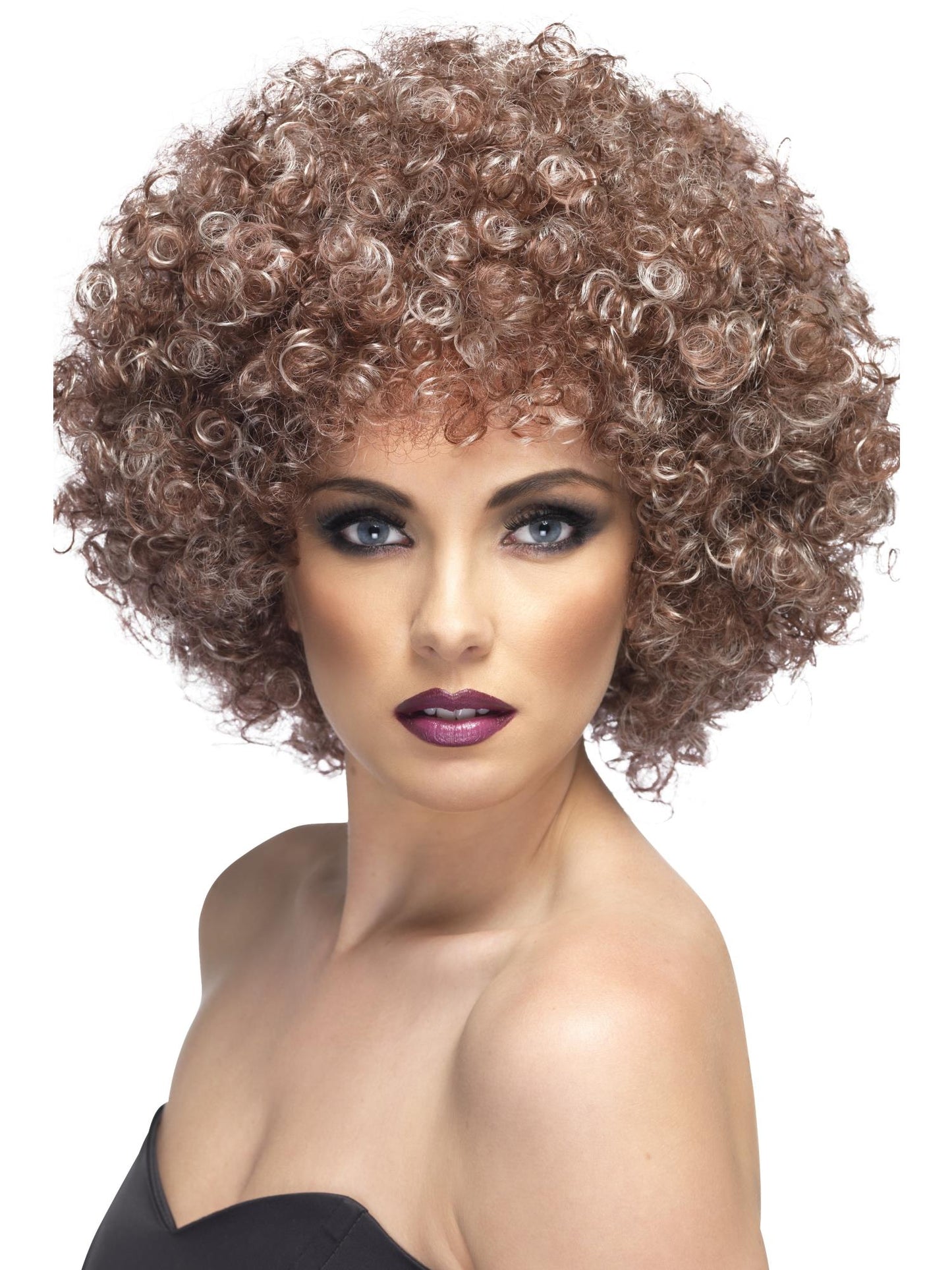 Smiffys Afro Wig, Blonde & Brown für Unisex