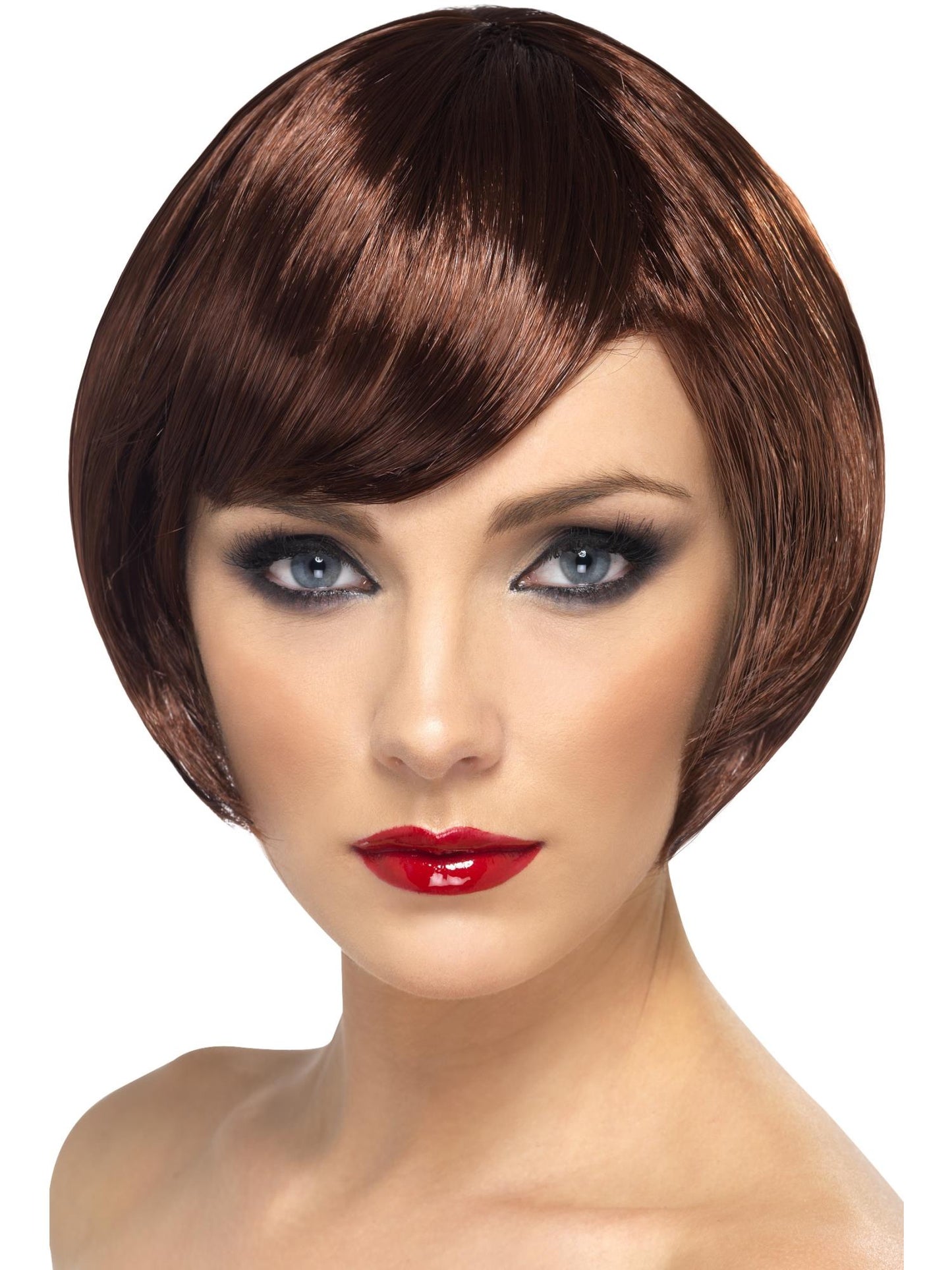 Smiffys Babe Wig, Neon Pink für Damen