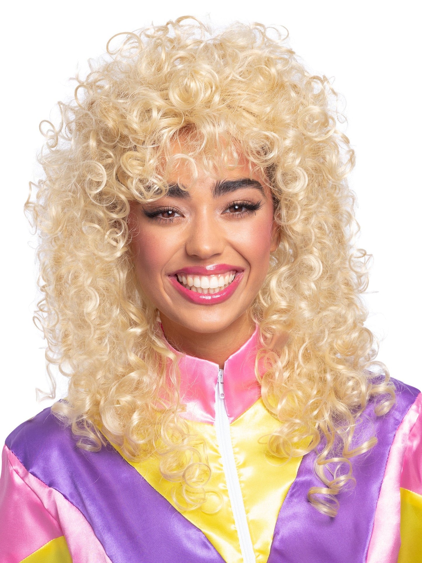 Smiffys Boogie Babe Wig, Blonde für Damen