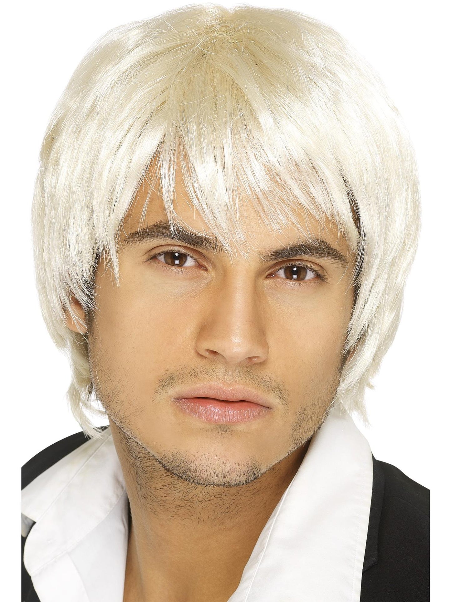 Smiffys Boy Band Wig, Black für Herren
