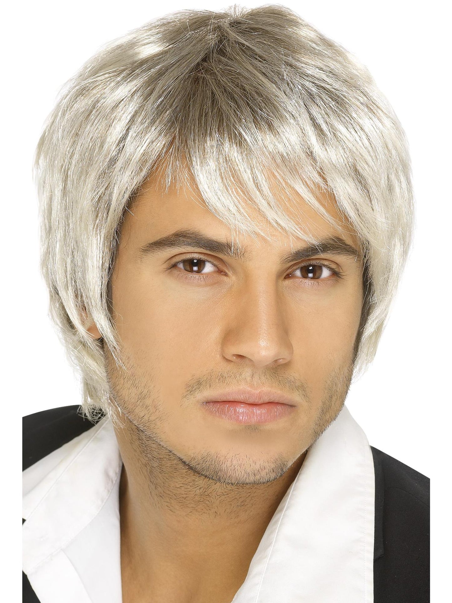 Smiffys Boy Band Wig, Black für Herren