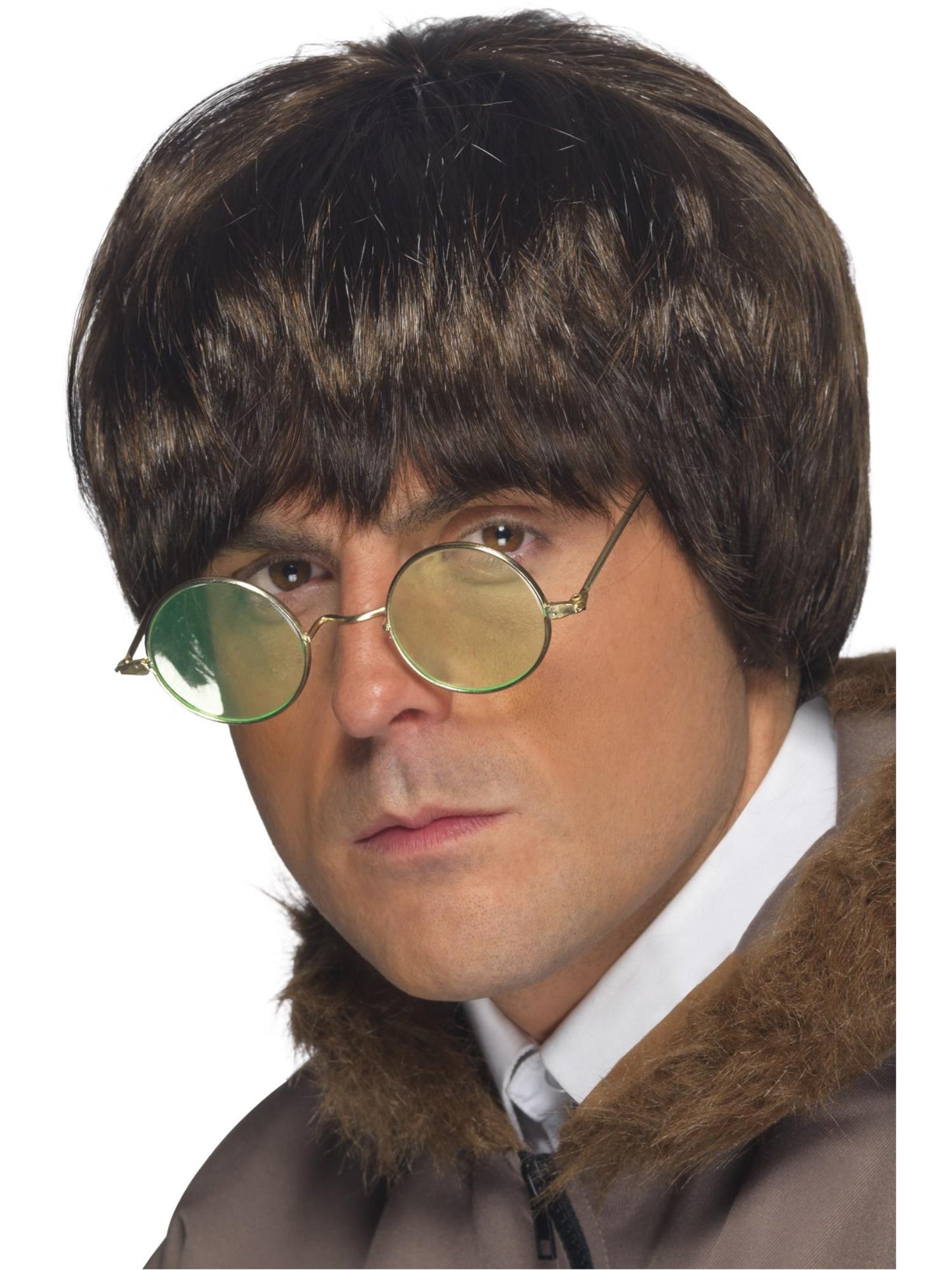 Smiffys Britpop Wig, Brown für Herren