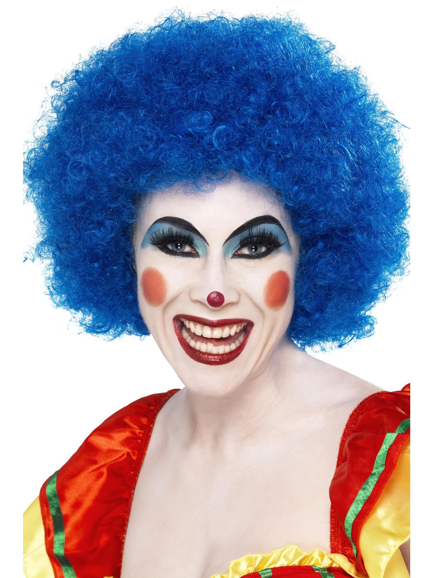 Smiffys Crazy Clown Wig, Blue für Unisex