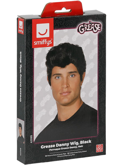 Smiffys Grease Danny Wig, Black für Herren