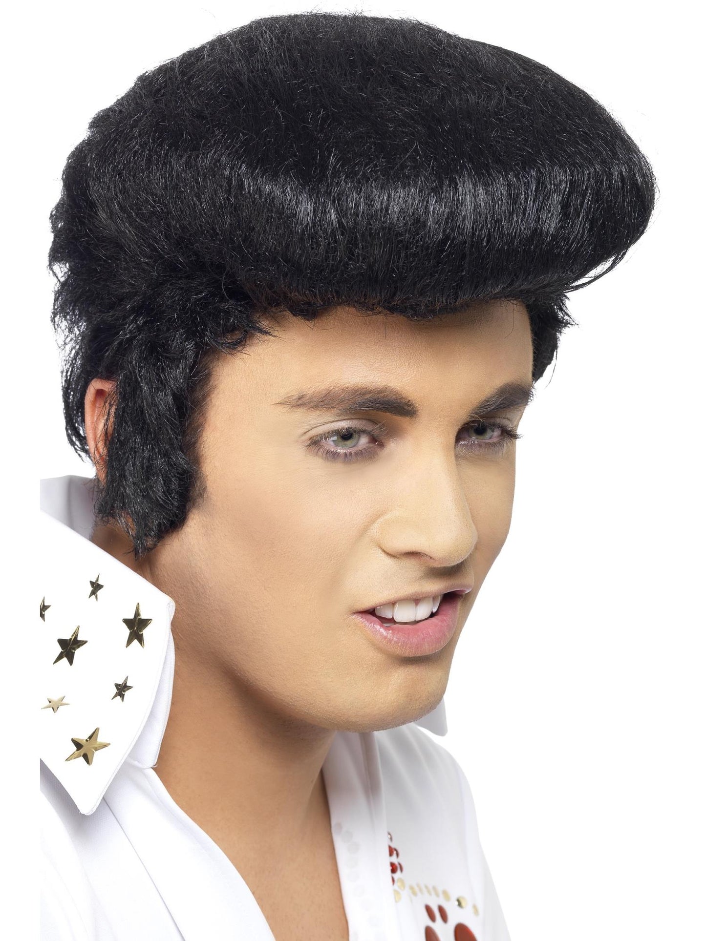 Smiffys Elvis Deluxe Wig, Black für Herren