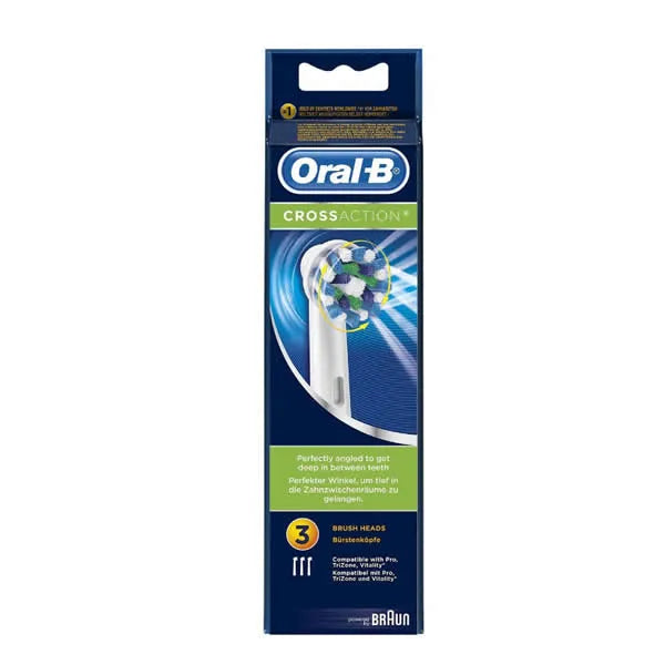 ORAL-B ORAL-B CrossAction Ersatzbürstenköpfe 3 Stück für elektrische Zahnbürste Kosmetik