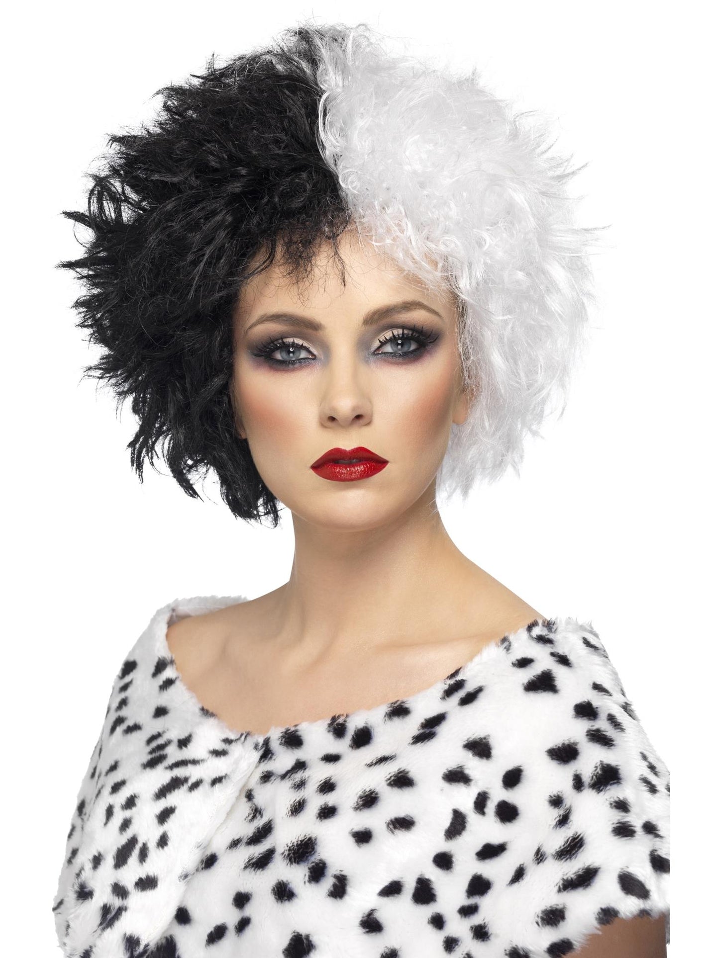 Smiffys Evil Madame Wig, Black & White für Damen