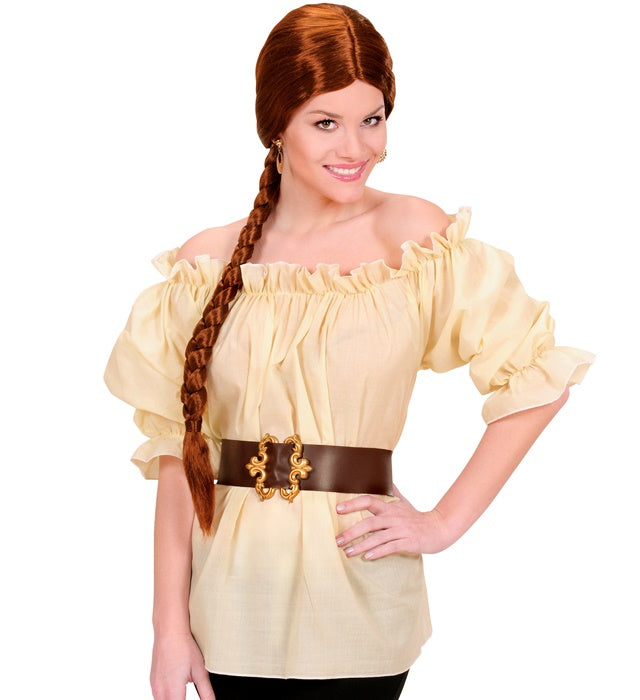 Beige Piratenbluse für Fasnachtskostüm