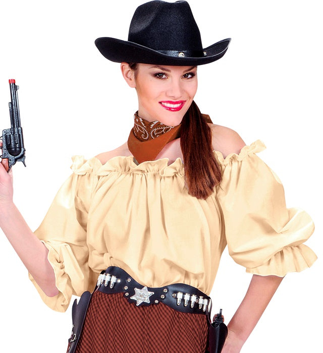 Beige Piratenbluse für Fasnachtskostüm