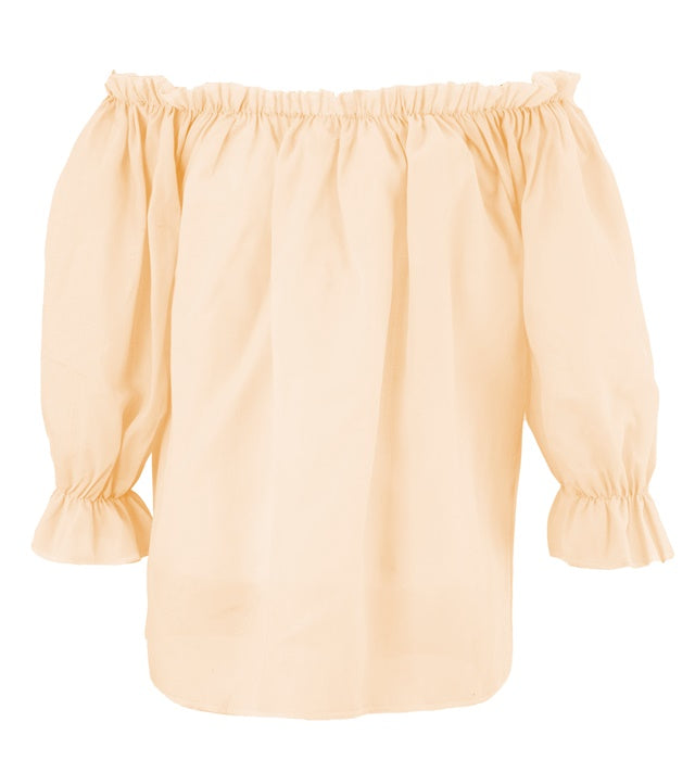 Beige Piratenbluse für Fasnachtskostüm