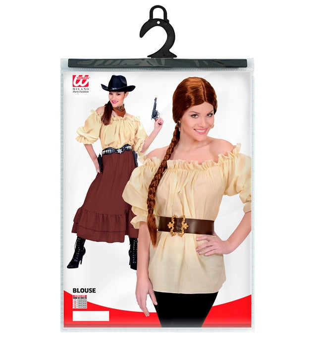 Beige Piratenbluse für Fasnachtskostüm