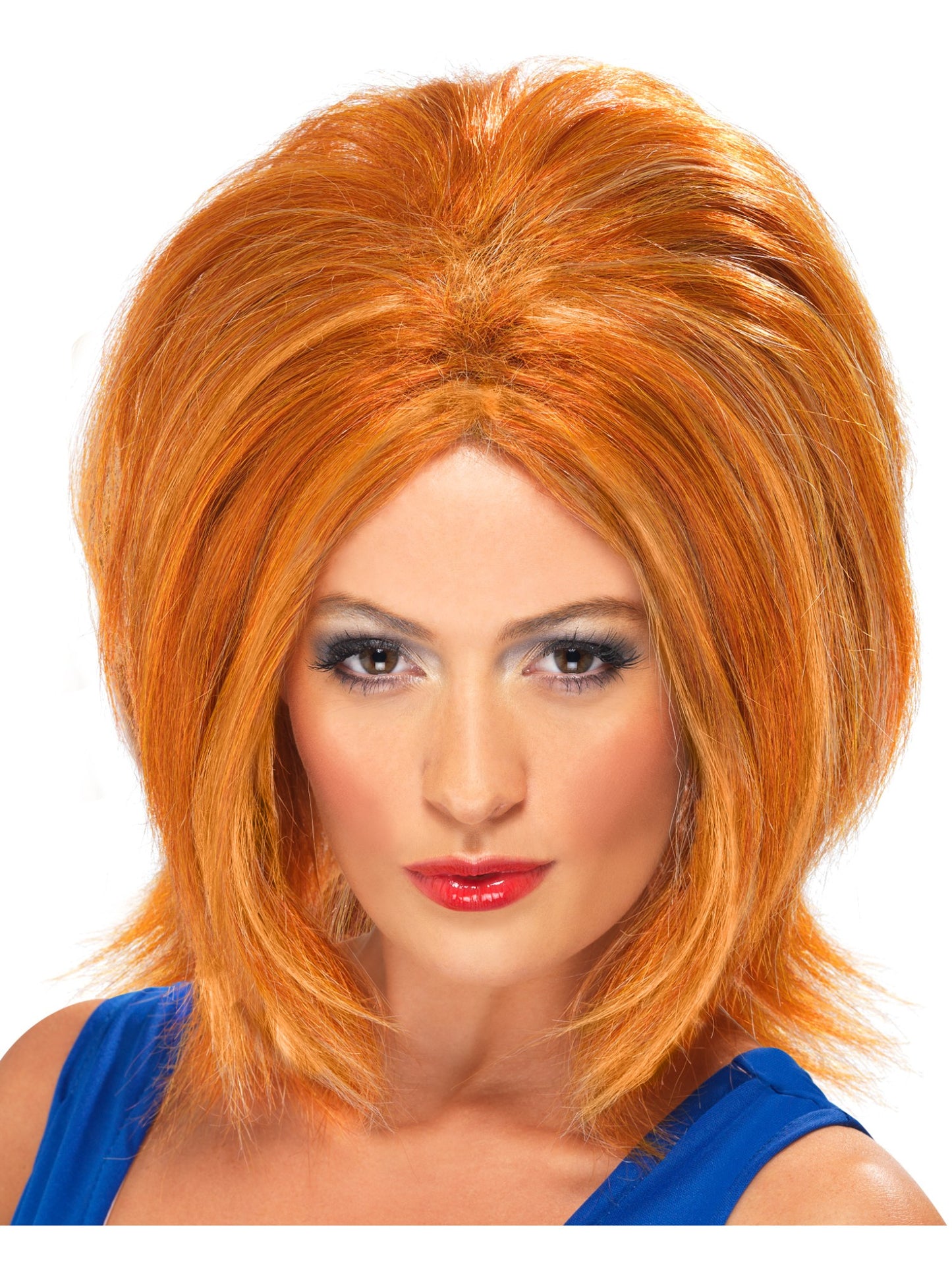 Smiffys Girl Power Wig, Ginger für Damen