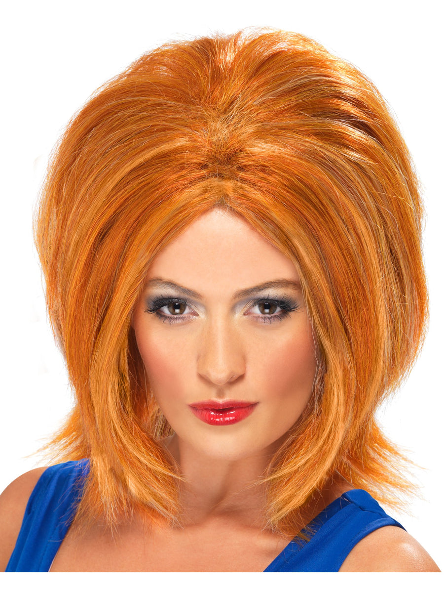 Smiffys Girl Power Wig, Ginger für Damen