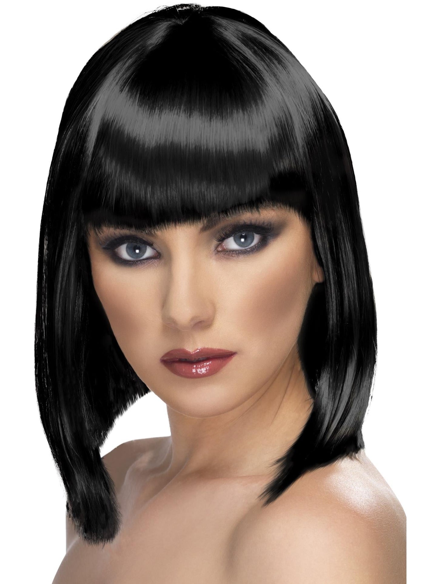 Smiffys Glam Wig, Black für Damen