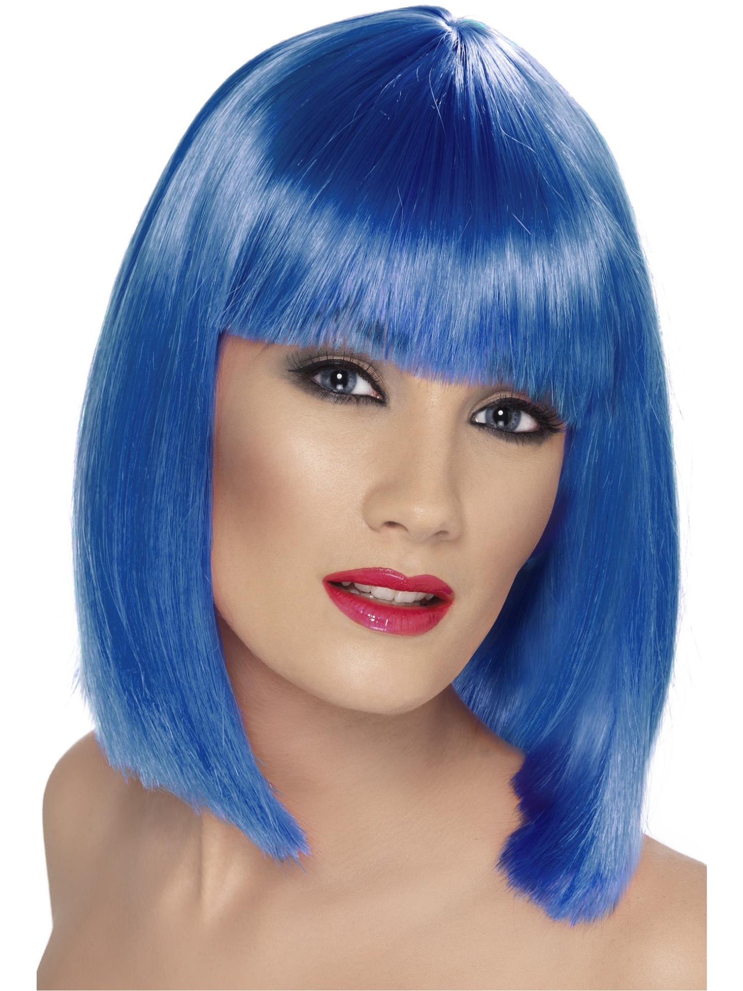 Smiffys Glam Wig, Blue für Damen