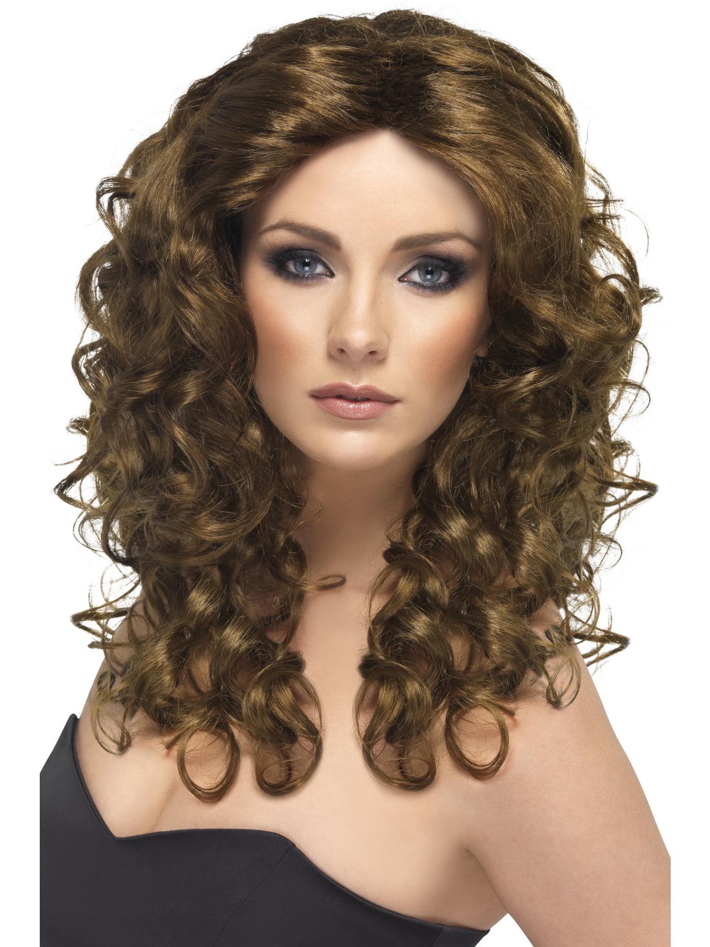Smiffys Glamour Wig, Black für Damen