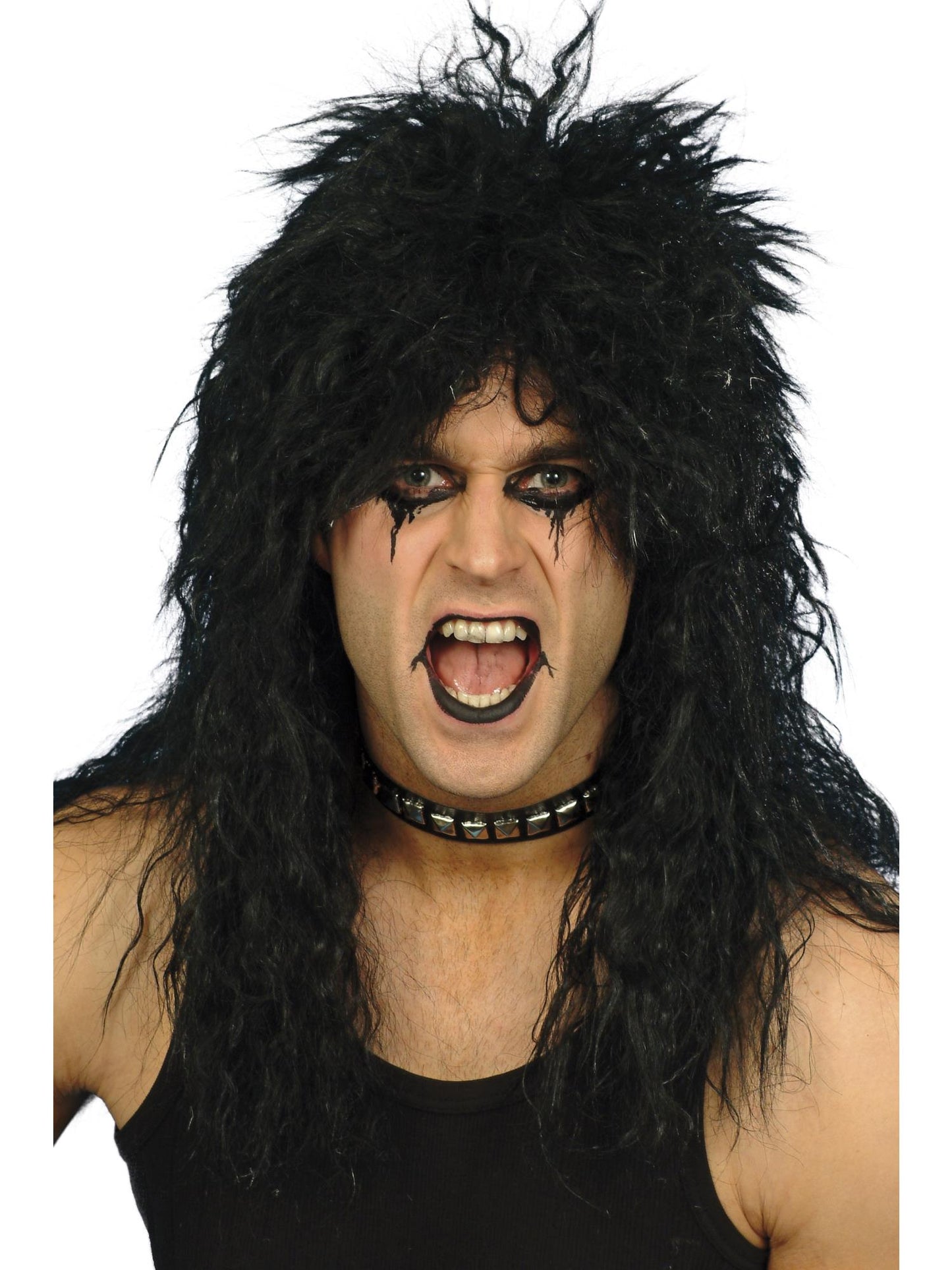 Smiffys 1980S Hard Rocker Wig, Black für Herren