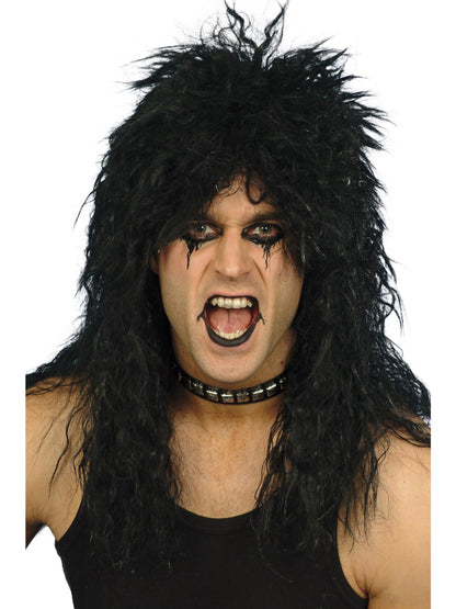 Smiffys blonde Hard Rocker Perücke für Herren, Long Tousled – Produktansicht