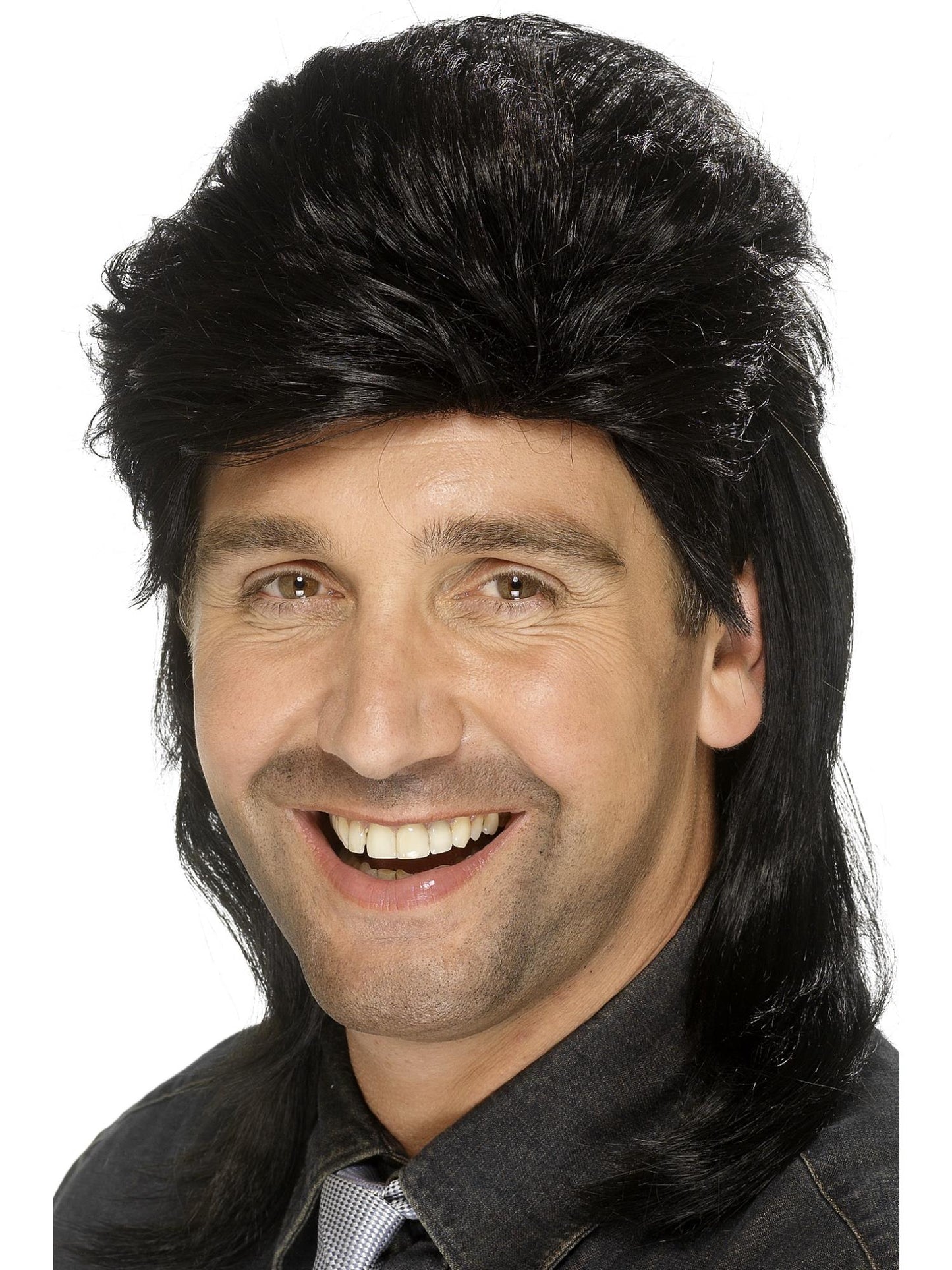 Smiffys Mullet Wig, Black für Herren