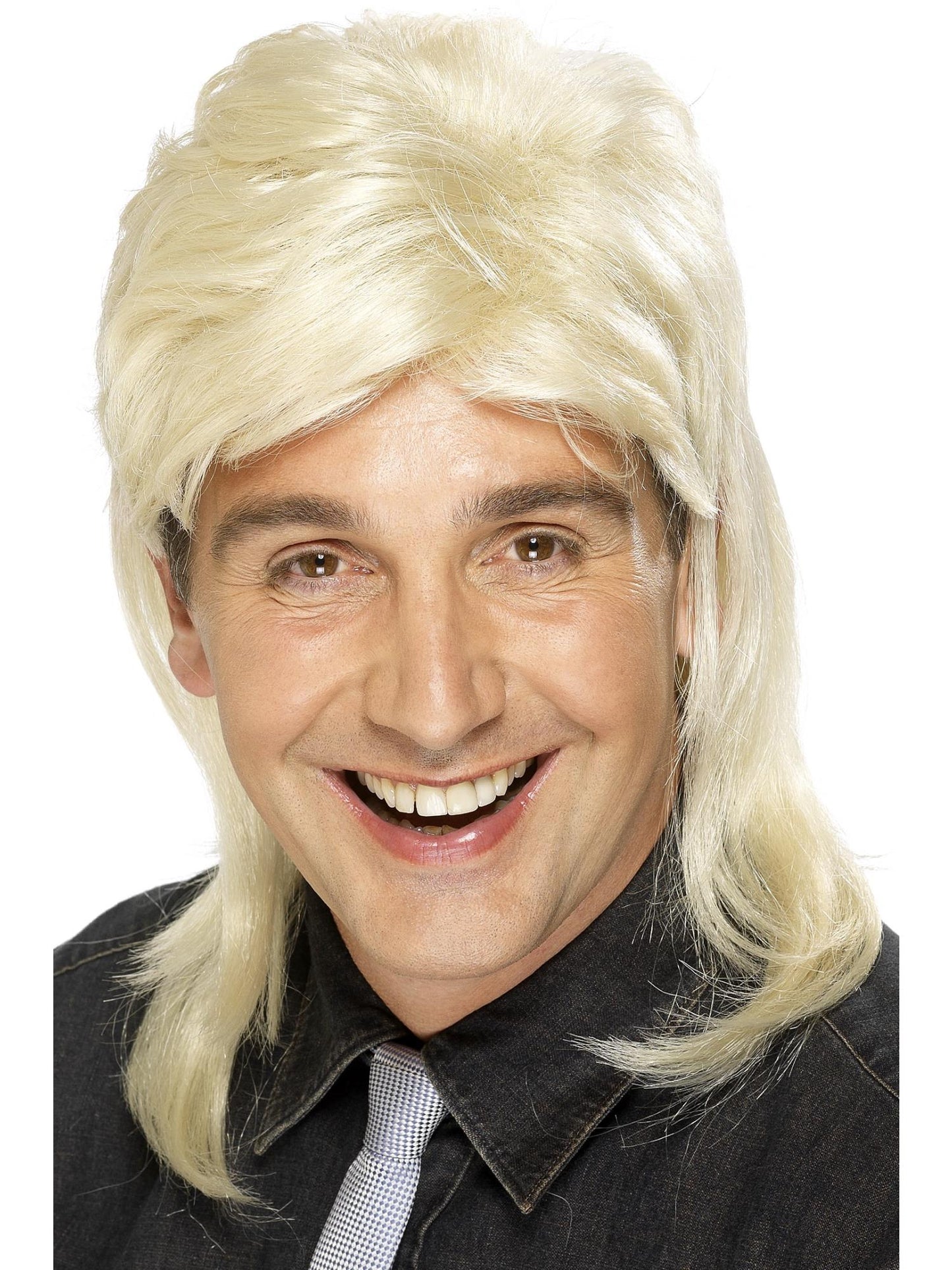 Smiffys Mullet Wig, Blonde für Herren