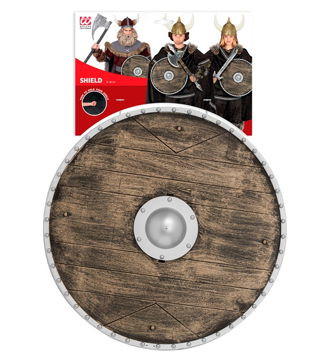 Vikingschild mit Griffen 40 cm als Fasnachts-Accessoire