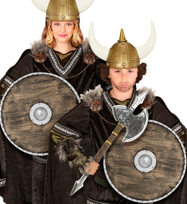 Vikingschild mit Griffen 40 cm als Fasnachts-Accessoire