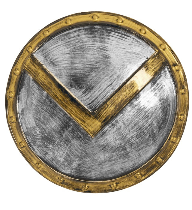 Spartanischer Schild mit Griffen, 60 cm Durchmesser, Kostümzubehör