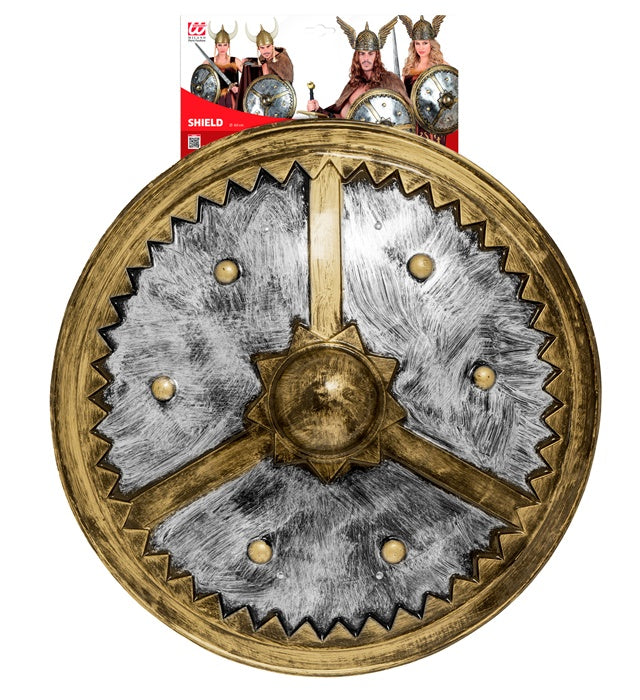 Wikinger Schild 60 cm mit authentischem Design für Fasnacht und Karneval