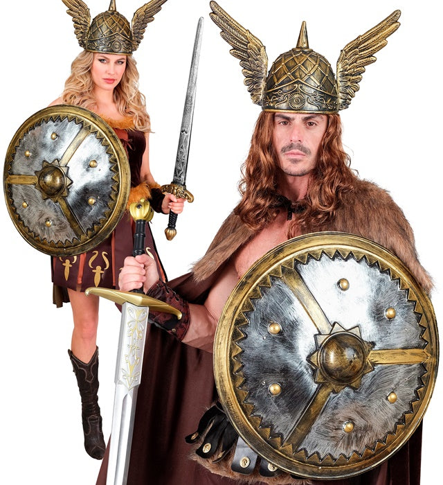 Wikinger Schild 60 cm mit authentischem Design für Fasnacht und Karneval