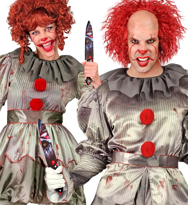 Horror Clown Messer 31 cm als gruseliges Kostümzubehör