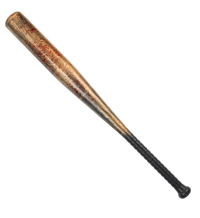 Blutiger Baseballschläger 72 cm mit realistischem Bluteffekt als Halloween-Accessoire