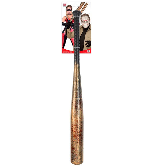 Blutiger Baseballschläger 72 cm mit realistischem Bluteffekt als Halloween-Accessoire
