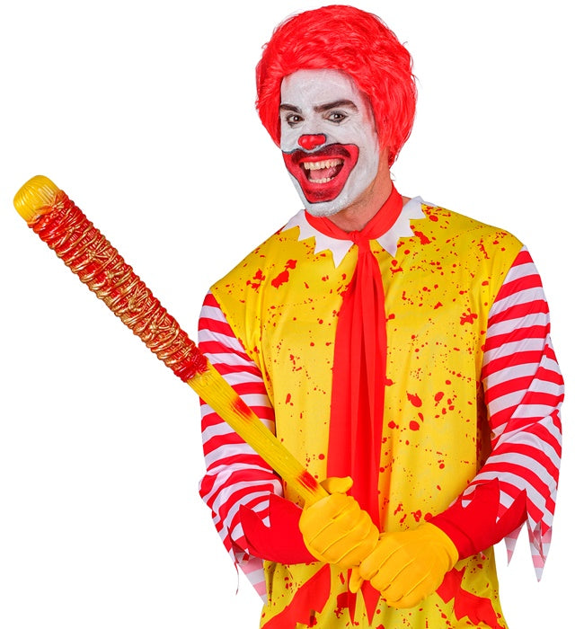 Baseballschläger 75 cm mit Stacheldraht fürs Fasnachtskostüm