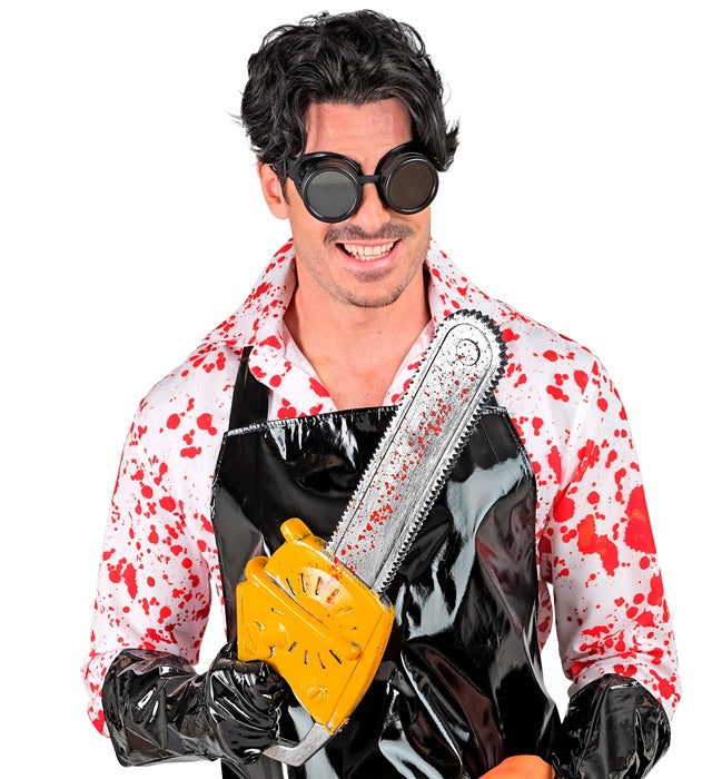 Blutige Kettensäge 54 cm als Halloween- und Fasnachtsrequisite