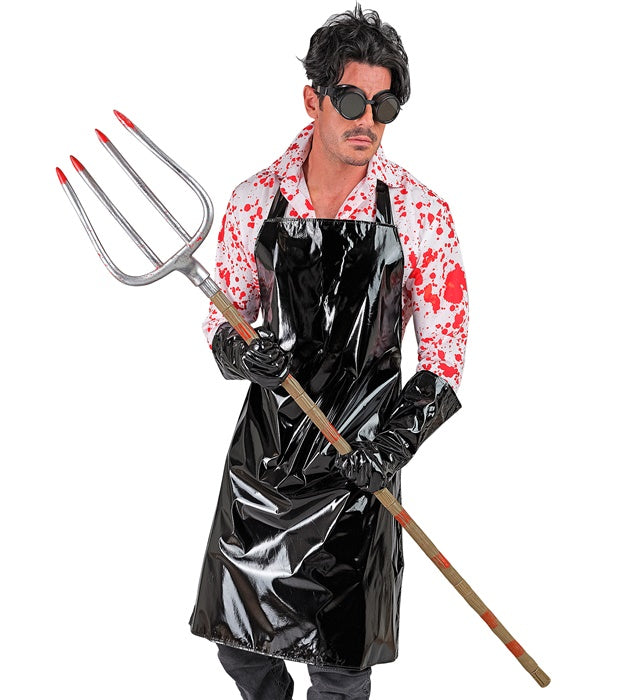 Blutige zerlegbare Heugabel 155 cm als Halloween-Deko