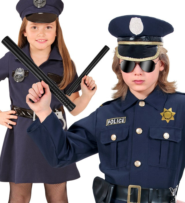 29 cm langer Schlagstock als Polizei Kostümzubehör