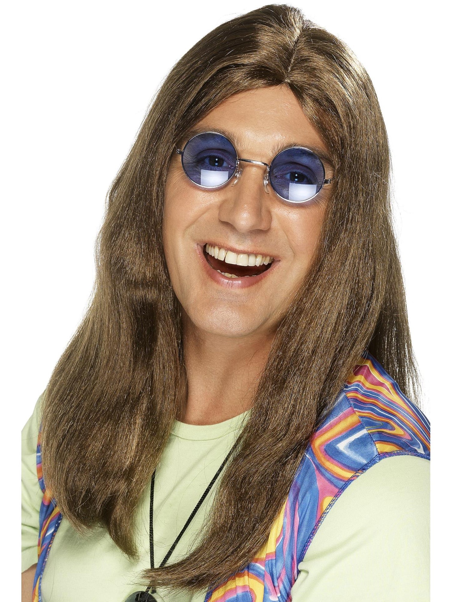 Smiffys Neil Hippy Wig, Black für Herren