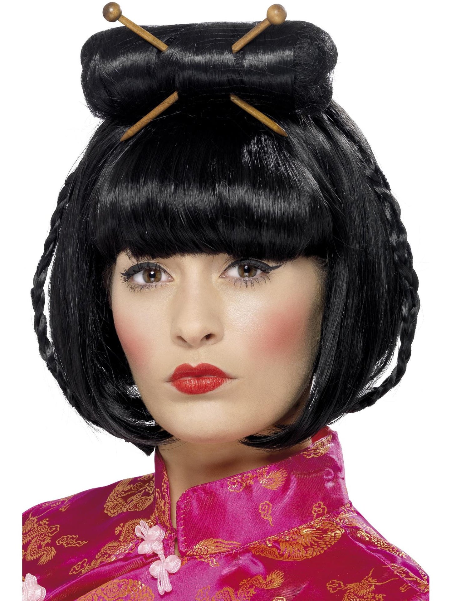 Smiffys Oriental Lady Wig, Black für Damen