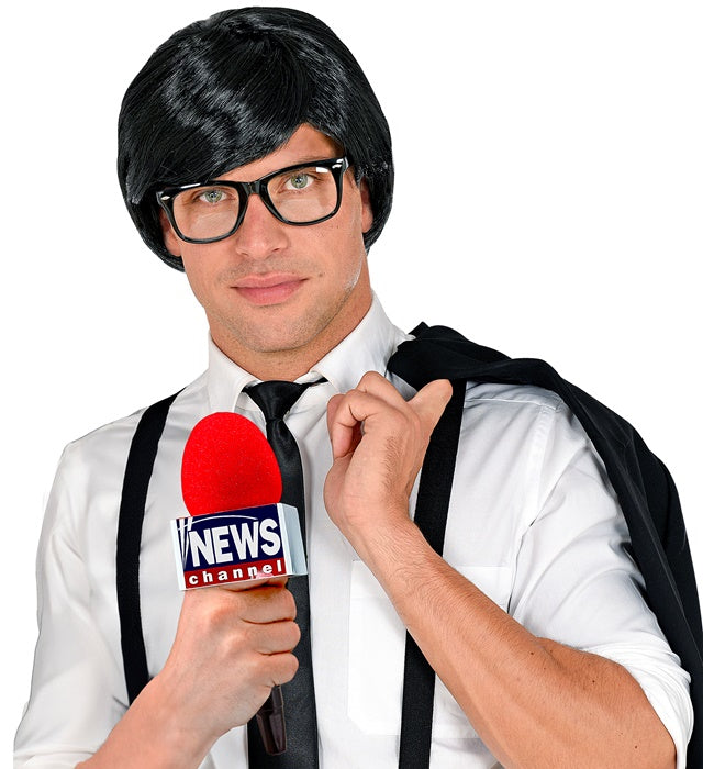 Breaking News Mikrofon 25 cm als Kostümzubehör für Fasnacht und Karneval
