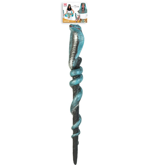 Schlangenzepter 64 cm mit detailreichem Schlangendesign als Fasnacht-Accessoire