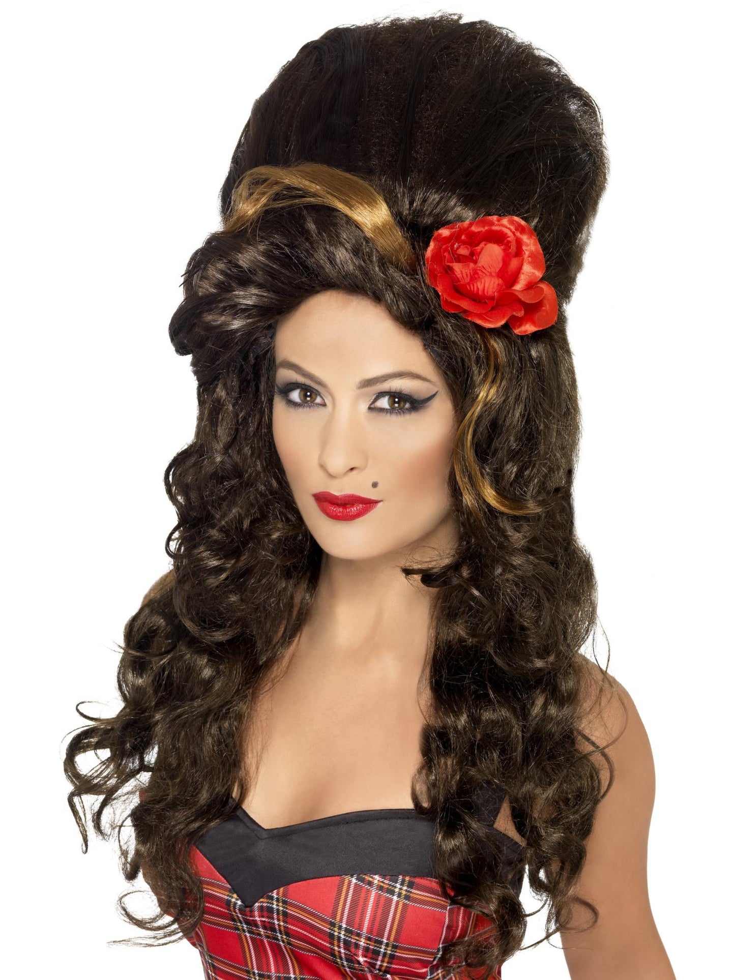 Smiffys Rehab Wig, Brown für Damen