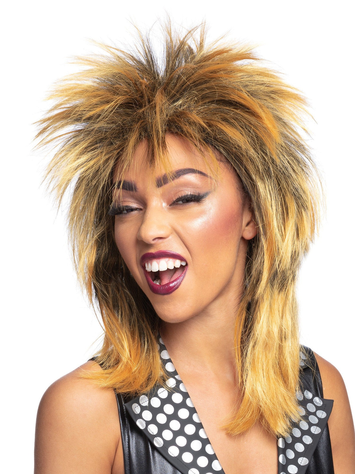 Smiffys Rock Diva Wig, Red für Damen