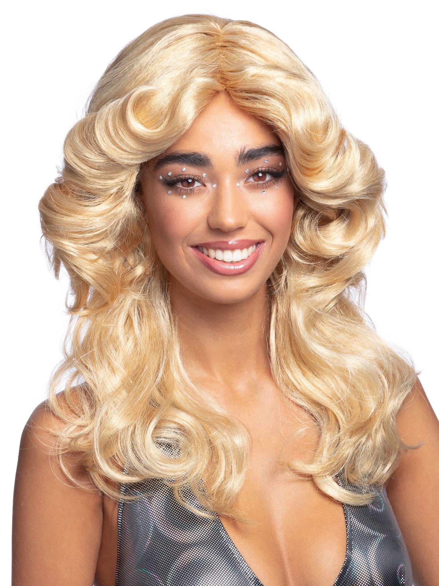 Smiffys 1970S 70s Flick Wig, Black für Damen