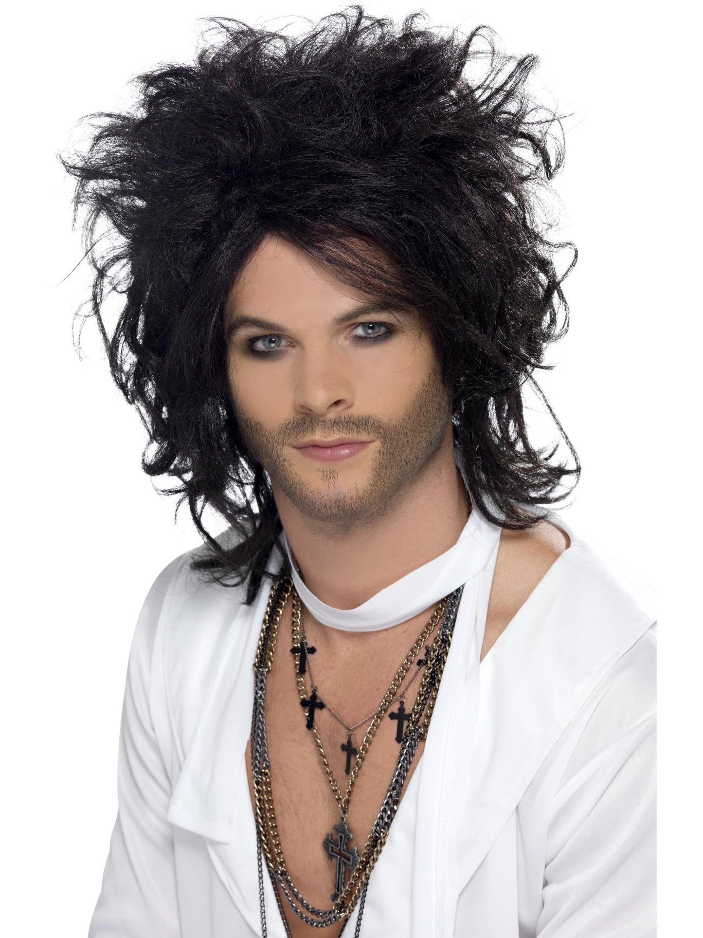 Smiffys Sex God Wig, Black für Herren