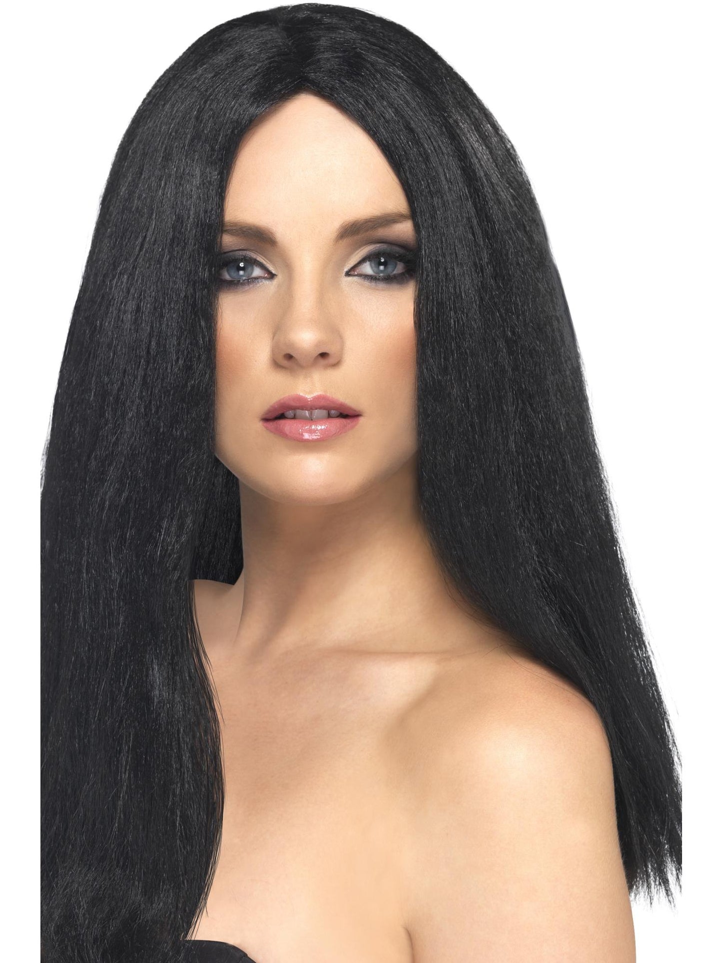 Smiffys Star Style Wig, Black für Damen